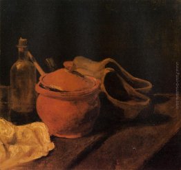 Natura morta con Terraglia, Bottiglia e Zoccoli Natura morta con Terraglia, Bottiglia e Zoccoli