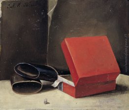 Scatola rossa con astuccio per occhiali Scatola rossa con astuccio per occhiali