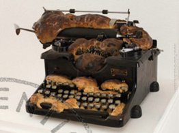 Brotteigobjekt Schreibmaschine Brotteigobjekt Schreibmaschine