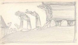 Studio di donne che trasportano merci Studio di donne che trasportano merci