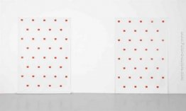 Impronte di una No. 50 Pennello ripetuta ad intervalli regolari Impronte di una No. 50 Pennello ripetuta ad intervalli regolari