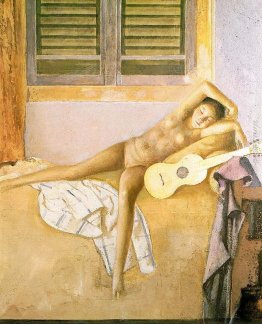 Nudo con una chitarra Nudo con una chitarra