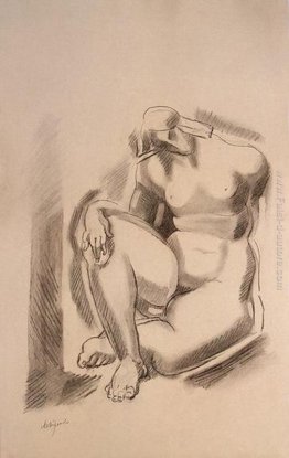 Seduti Nudo femminile con gamba sinistra piegata Seduti Nudo femminile con gamba sinistra piegata