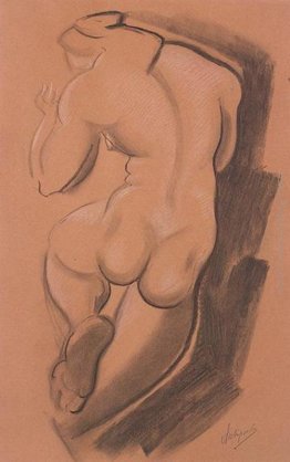 Nudo figura femminile dimostrato dalla parte posteriore Nudo figura femminile dimostrato dalla parte posteriore