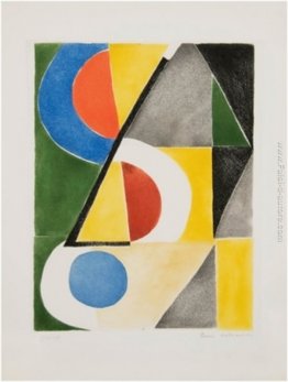 Composizione astratta con triangoli e semicerchi Composizione astratta con triangoli e semicerchi