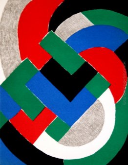 Composizione con verde e blu Composizione con verde e blu