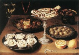 Natura morta con Ostriche e Pasticceria Natura morta con Ostriche e Pasticceria