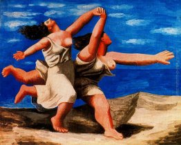 Due donne in esecuzione sulla spiaggia (la gara) Due donne in esecuzione sulla spiaggia (la gara)
