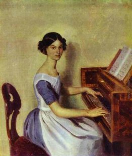 Ritratto di Nadezhda P. Zhdanovich al pianoforte Ritratto di Nadezhda P. Zhdanovich al pianoforte