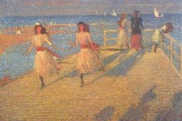 Ragazze Correre, Walberswick Pier Ragazze Correre, Walberswick Pier