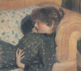 Ragazza su un divano Ragazza su un divano