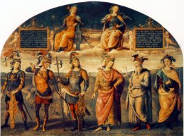 Fortezza e Temperanza con sei antichi eroi Fortezza e Temperanza con sei antichi eroi