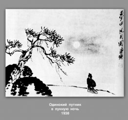 Un viaggiatore solitario su una notte di luna Un viaggiatore solitario su una notte di luna