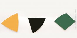 Tre pannelli: arancio, grigio scuro, verde Tre pannelli: arancio, grigio scuro, verde