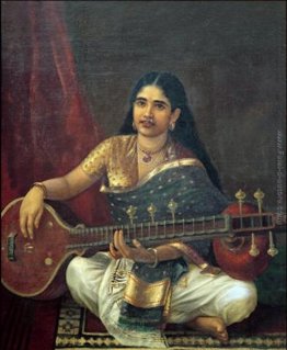 Donna con Veena Donna con Veena