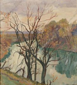 Il fiume. Alberi spogli. Il fiume. Alberi spogli.