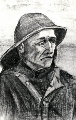 Pescatore con Sou'wester, testa Pescatore con Sou'wester, testa