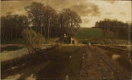 Cavallo e cavaliere in un paesaggio Cavallo e cavaliere in un paesaggio