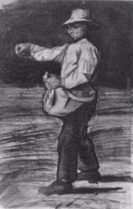 Man Feeding Polli o semina Man Feeding Polli o semina