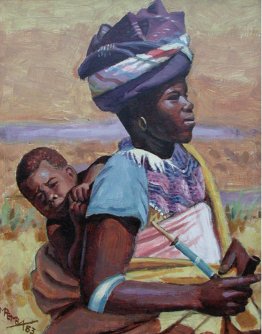 Madre e figlio Xhosa Madre e figlio Xhosa