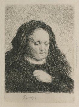 Rembrandt`s madre in un vestito nero, come Piccolo Upright Stamp Rembrandt`s madre in un vestito nero, come Piccolo Upright Stamp