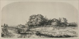 Un paesaggio ad arco con un gregge di pecore Un paesaggio ad arco con un gregge di pecore