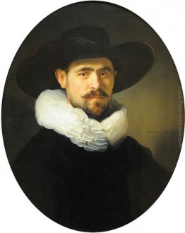 Ritratto di un uomo barbuto in un cappello a tesa larga Ritratto di un uomo barbuto in un cappello a tesa larga