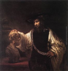 Aristotele con un busto di Omero Aristotele con un busto di Omero