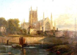 Cattedrale di Worcester, fiume Severn Cattedrale di Worcester, fiume Severn