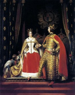 La regina Vittoria e il principe Alberto al Costume Bal La regina Vittoria e il principe Alberto al Costume Bal