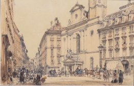 Michaelerplatz e mercato del carbonio a Vienna Michaelerplatz e mercato del carbonio a Vienna