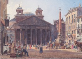 Il Pantheon e Piazza della Rotonda a Roma Il Pantheon e Piazza della Rotonda a Roma