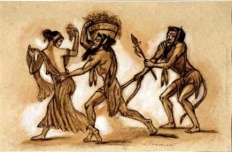 Gli studi di costume con figure mitologiche per il balletto "Dio Gli studi di costume con figure mitologiche per il balletto "Dio