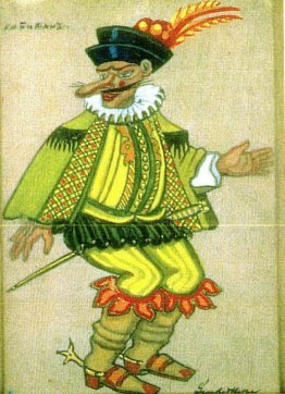 Disegni di costumi per "Petrushka" di Stravinsky in Metropolitan Disegni di costumi per "Petrushka" di Stravinsky in Metropolitan