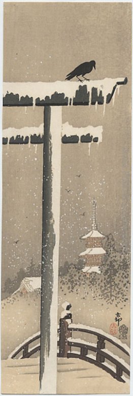 Torii e Corvo nella neve Torii e Corvo nella neve