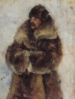 A. I. Surikov con pelliccia. Studiare a "Prendendo la città di n A. I. Surikov con pelliccia. Studiare a "Prendendo la città di n