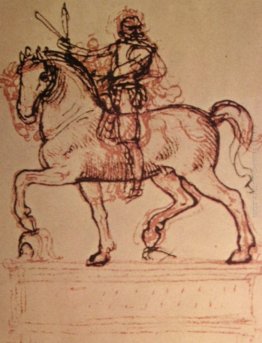 Disegno di un monumento equestre Disegno di un monumento equestre