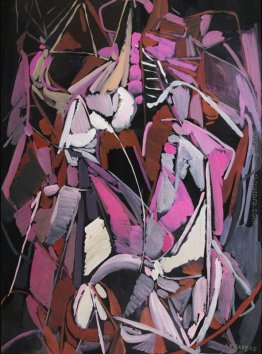 Composizione rose et parme sur fond noir Composizione rose et parme sur fond noir