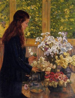 Ragazza con un vaso di fiori Ragazza con un vaso di fiori
