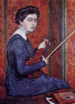 Donna con violino (Ritratto di Rene Druet) Donna con violino (Ritratto di Rene Druet)