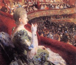 La signora Edmond Picard nel suo palco al Teatro de la Monnaie La signora Edmond Picard nel suo palco al Teatro de la Monnaie