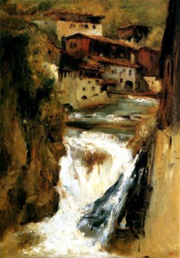 Una cascata in Thiers Una cascata in Thiers