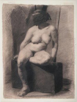 Masked donna nuda, seduta Masked donna nuda, seduta