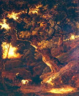 Paesaggio con mucche e figura umana Paesaggio con mucche e figura umana