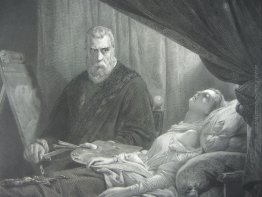 Tintoretto al capezzale di sua figlia Tintoretto al capezzale di sua figlia