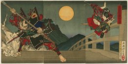 Ushiwaka e Benkei duellare su Gojo Ponte Ushiwaka e Benkei duellare su Gojo Ponte