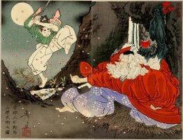 Sojobo incarica Yoshitsune nella Spada Sojobo incarica Yoshitsune nella Spada