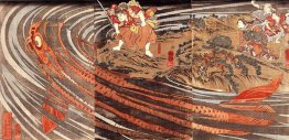 Oniwakamaru prepara a uccidere una carpa gigante Oniwakamaru prepara a uccidere una carpa gigante