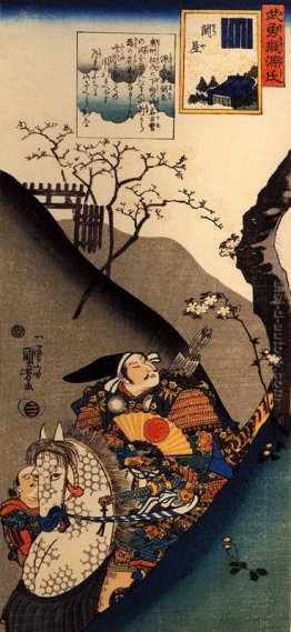 Minamoto Yoshiie alla barriera Nakoso Minamoto Yoshiie alla barriera Nakoso
