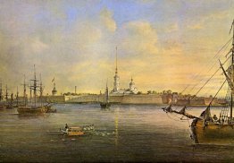 Vista sul Neva e la fortezza di Pietro e Paolo Vista sul Neva e la fortezza di Pietro e Paolo